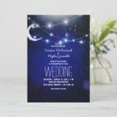 Bruiloft onder de sterrenhemel | Lichtslingers Kaart (Staand voorkant)