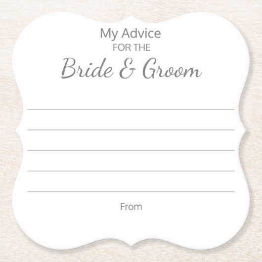 Bruiloft Onderzetters (Voorkant)