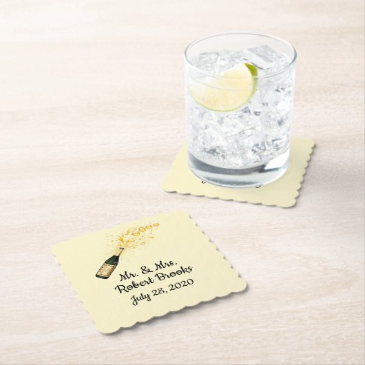 Bruiloft onderzetters monogram (Insitu)