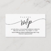 Bruiloft online RSVP, moderne kalligrafie Informatiekaartje (Voorkant)