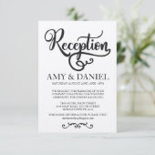 Bruiloft Ontvangstkaarten met Landelijke Uitstrali Kaart (Staand voorkant)