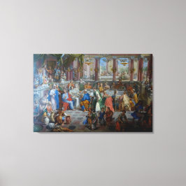 bruiloft op Cana Canvas Afdruk