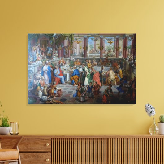 bruiloft op Cana Canvas Afdruk (Insitu (Woonkamer))