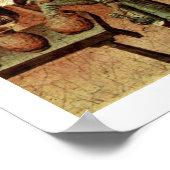 bruiloft op Cana door Duccio di Buoninsegna Poster (Hoek)