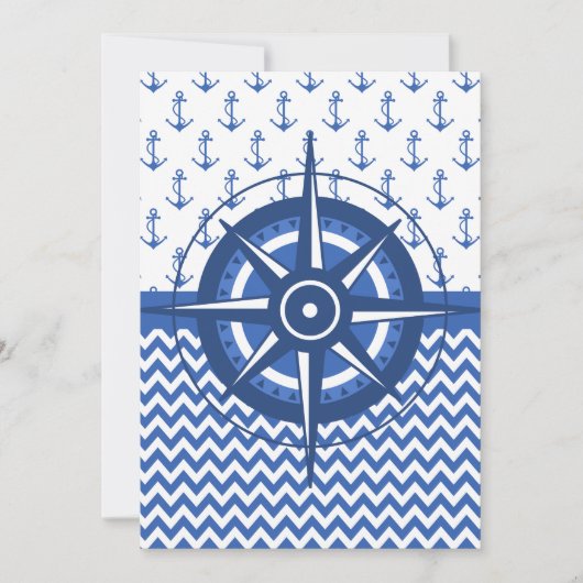 Bruiloft op een boot nautisch thema kaart (Voorkant)