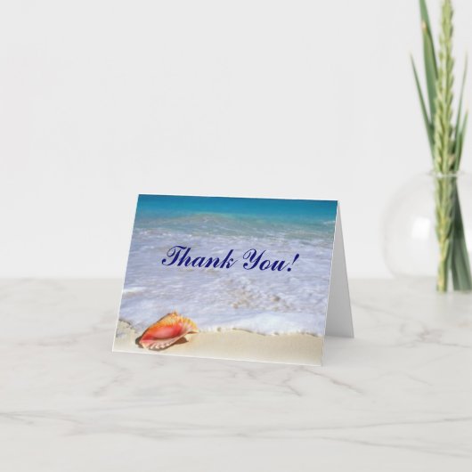 Bruiloft op het strand bedankkaartjes bedankkaart (Voorkant)
