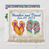 Bruiloft op het strand kaart (Voorkant / Achterkant)