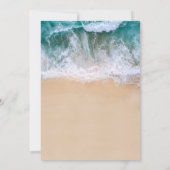 Bruiloft op het strand met harten in Shore Beach Kaart (Achterkant)