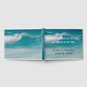 Bruiloft op het strand met oceaangolf gastenboek (Volledig)