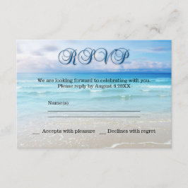 Bruiloft op het strand RSVP uitnodiging
