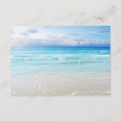 Bruiloft op het strand RSVP uitnodiging (Achterkant)