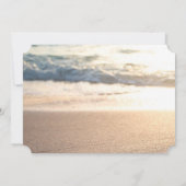 Bruiloft op het strand, schelp RSVP Kaart (Achterkant)