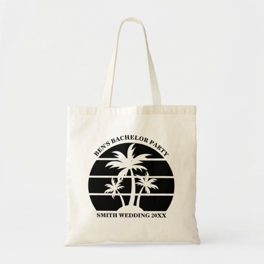 Bruiloft op het strand voor vrijgezellenfeest brui tote bag (Voorkant)