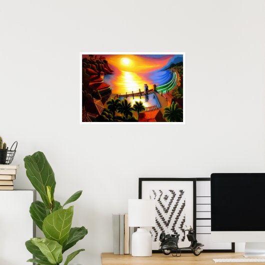 bruiloft op Malaga Cove Poster (Thuiskantoor)