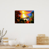 bruiloft op Malaga Cove Poster (Keuken)