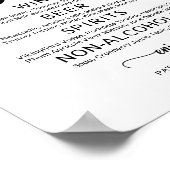Bruiloft Open Bar Menu Bord Rustic Chic Calligrafi Poster (Hoek)