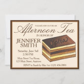 Bruiloft Opera Taart Afternoon Tea Feest Kaart (Voorkant)