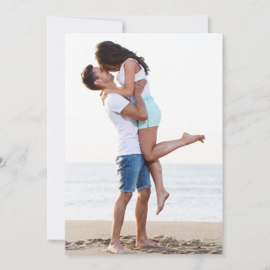 Bruiloft Opslaan Datum Foto Tropisch Strand Save The Date (Achterkant)