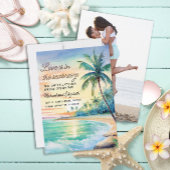 Bruiloft Opslaan Datum Foto Tropisch Strand Save The Date