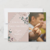 BRUILOFT | Opslaan van de datum PHOTO Dusty Pink F Save The Date (Voorkant)