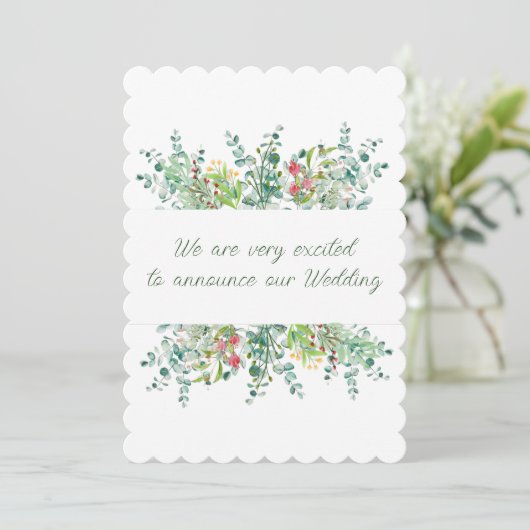 Bruiloft Opwinding Uitnodiging (Staand voorkant)