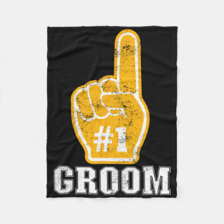 Bruiloft Oranje Schuim Vinger Bruidegom 1  Fleece Deken