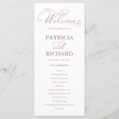 Bruiloft Orde van Service Ceremonie Elegant Progra Programmakaart (Voorkant)