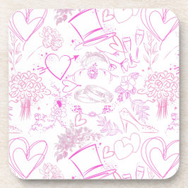 Bruiloft ornamenten patroon 02 bier onderzetter