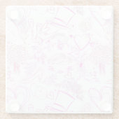 Bruiloft ornamenten patroon 02 glazen onderzetter (Achterkant)