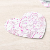 Bruiloft ornamenten patroon 02 kartonnen onderzetters (Gekanteld)