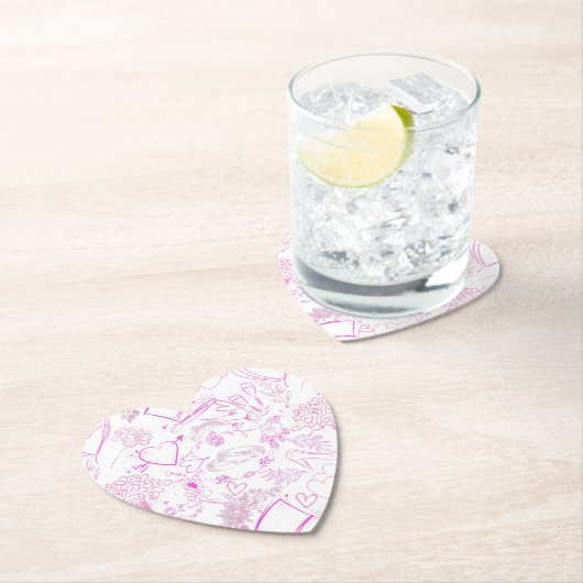 Bruiloft ornamenten patroon 02 kartonnen onderzetters (Insitu)