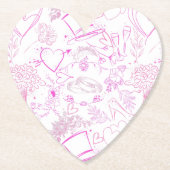 Bruiloft ornamenten patroon 02 kartonnen onderzetters (Voorkant)