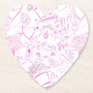 Bruiloft ornamenten patroon 02 kartonnen onderzetters