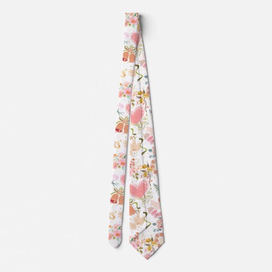 Bruiloft ornamenten patroon stropdas (Achterkant)