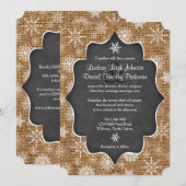 Bruiloft | overlapping | Snowflakes | Chalkboard I Kaart (Voorkant / Achterkant)