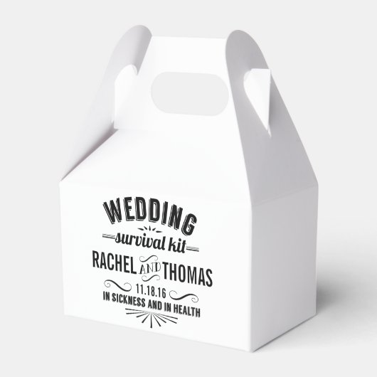bruiloft overlevingskit bedankdoosjes (Voorkant Zijde)