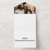 bruiloft Paar 2 RSVP All In One Uitnodiging (Binnen)