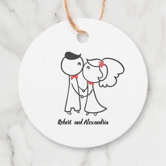 Bruiloft Paar Dank u voor de komende bruiloft Bedankjes Labels (Achterkant)