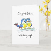 bruiloft paar felicitaties bericht kaart (Gele Bloem)