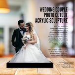 Bruiloft paar foto knipsel acryl sculptuur staand fotobeeldje<br><div class="desc">Gebruik een van de vele gratis tools die beschikbaar zijn om achtergrondverwijdering van uw foto te doen, upload dan uw uitsparing foto hier, en we doen de rest. Vier uw liefde en creëer een prachtig middelpunt voor uw bruiloft met onze bruiloft paar foto Cutout acryl sculptuur. Deze prachtige en gepersonaliseerde...</div>