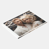 Bruiloft paar gekleed in wit gastenboek (Hoek)