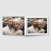 Bruiloft paar gekleed in wit gastenboek (Volledig)