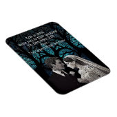 Bruiloft Paar gemaakt van papier op blauwe boom va Magneet (Rechterzijde)