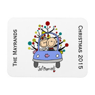 Bruiloft paar gepersonaliseerde vakantie flexi mag magneet