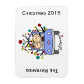 Bruiloft paar gepersonaliseerde vakantie flexi mag magneet (Verticaal)