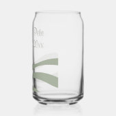 Bruiloft Paar Groene Seafoam Waves Drinkware Set Blikvorm Glas (Links)