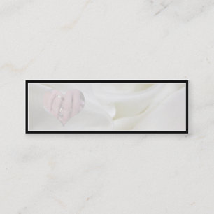 Bruiloft paar handen samen in hart mini visitekaartje