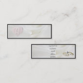 Bruiloft paar handen samen in hart mini visitekaartje (Voorkant / Achterkant)