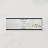 Bruiloft paar handen samen in hart mini visitekaartje (Achterkant)