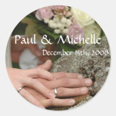 Bruiloft paar handen Stickers (Voorkant)